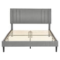 thumbnail image 4 of DeCoro Chicago Modern Tufted Upholstered Platform Queen Size Bed Frame, Grey, 4 of 11