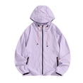 thumbnail image 1 of Maqroz Veste de Soleil pour Homme UPF 50++ à Capuche à Fermeture Éclair Intégrale Protection UV SPF Rafraîchissante Légère avec Poches Été Ajustable Séchage Rapide Veste de Sport de Piste Randonnée Pêche Plein Air Violet P, 1 of 4