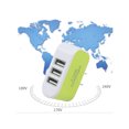 thumbnail image 3 of Universal Candy Color 3 USB power adapter ; Wall Multi-Port Wall Charger US Plug Wall Adapter Cube Block AC 110-220V 5V, 3 of 4