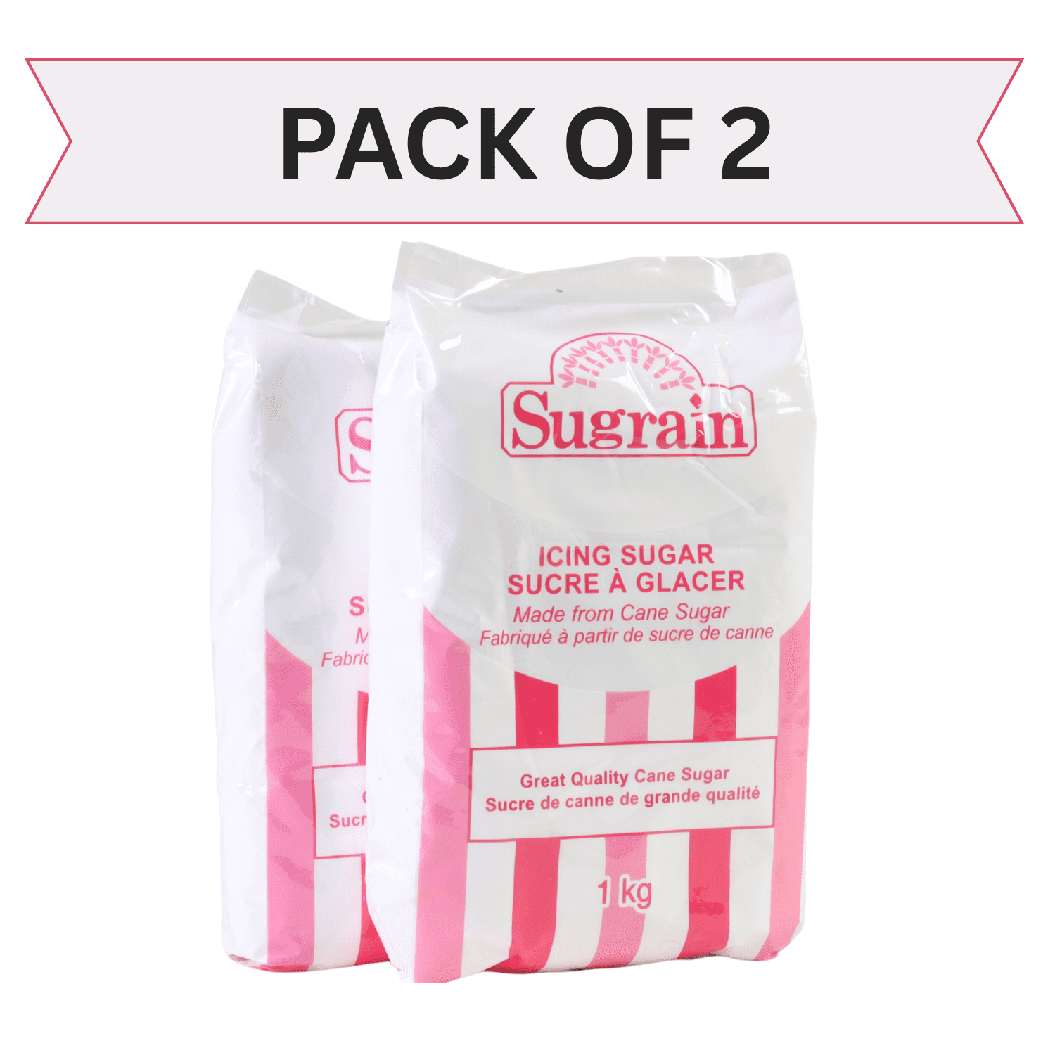 Sugrain Icing Sugar 1kg, Pack of 2