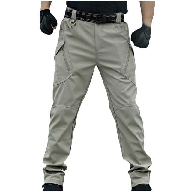 cllios Pantalon Tactique pour Hommes à Multiples Poches Pantalon Cargo de Randonnée Pantalon de Travail Léger pour Hommes Construction Pantalon de Travail Résistant à l'Eau