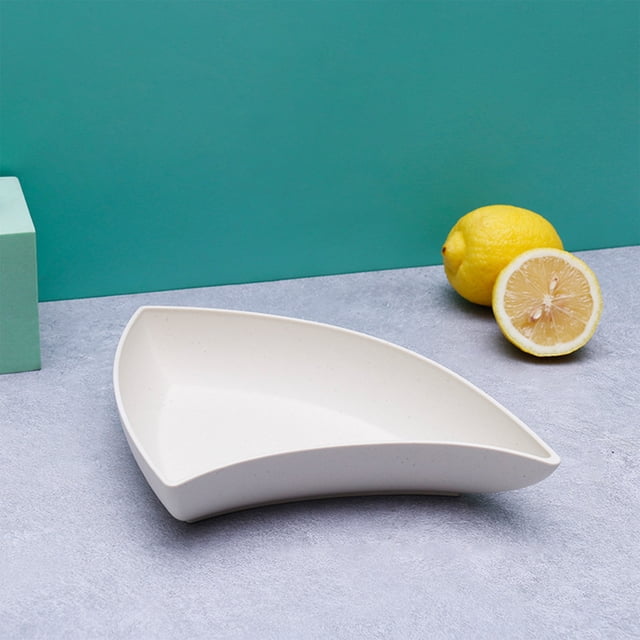 Tyidzon Bent Shape Plates Impregnable Dinner Plates Dishwasher Microwave Safe Plastic Plates Reusable Lightweight Plates For Kitchen Or Camping 7.1x7.5 Inches