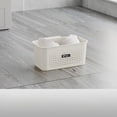 thumbnail image 4 of Towels for Bathroom Multipurpose Plastic Storage Basket for Laundry Bathroom Bedroom Or Dormitory Compact Organizer for Clothes Towels and Small Items Laundry Basket Plastic, 4 of 6