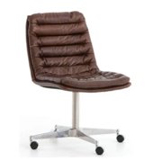 Brajon Office Chair (Faux Leather) in Brown Color