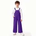 thumbnail image 4 of Children's Solid Color Pocket Jumpsuit, Mid Size Casual Overalls for Adults, Comfortable and Versatile, 4 of 9