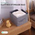 thumbnail image 4 of ORDDIART Foldable Grey Cotton Linen Closet Organizer with Hanging Storage Shelves for Practical Home Use, 4 of 4