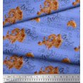 thumbnail image 2 of Soimoi Blue Viscose Chiffon Fabric Text & Europe Map Travel Decor Fabric Printed Yard 42 Inch Wide, 2 of 5