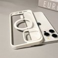 thumbnail image 3 of Magnetic Clear Phone Case, Shockproof Silicone Phone Case (Black,iPhone 16 Pro), 3 of 10