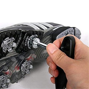 A99 Golf Shoe Cleaning Spike Wrench 1pc Black Plastic Handle Golf Shoes Replacement Cleat Wrench Remover Removing Maintenance Tool Accessory Cleaner