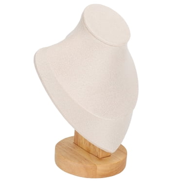 Support de Présentation de Bijoux, Support de Collier en Flanelle de Bûche en Cuir PU Chevalet Chaîne de Collier Présentoir Buste de Bijoux pour Magasin de Détail Bijoux Détaillants