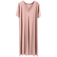 thumbnail image 1 of LSLJS Fashion Women's Short Sleeve V-Neck Dress, Plus Size Dress, 1 of 7