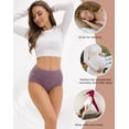 thumbnail image 4 of INNERSY Culottes Taille Haute pour Femmes en Coton Doux, sous-Vêtements Post-Partum pour Femmes, Lot de 5 (m, Violet Blush), 4 of 6