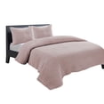 thumbnail image 1 of Ensemble de couette Carson de Gouchee Home – Ensemble de literie rose 3 pièces, coton délavé avec motif à coutures ondulées, couvre-lit doux toutes saisons, 1 of 9