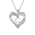 thumbnail image 1 of Ladies Double Heart Diamond Necklace With 26 English Letters Couple Necklace, 1 of 8