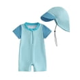thumbnail image 1 of MIASHUI Boys UPF 50+ Sun Protective Swimwear Rash Guard Suit With For Toddler Beach And Pool Summer Water Activities Light Blue,2-3 Years, 1 of 3
