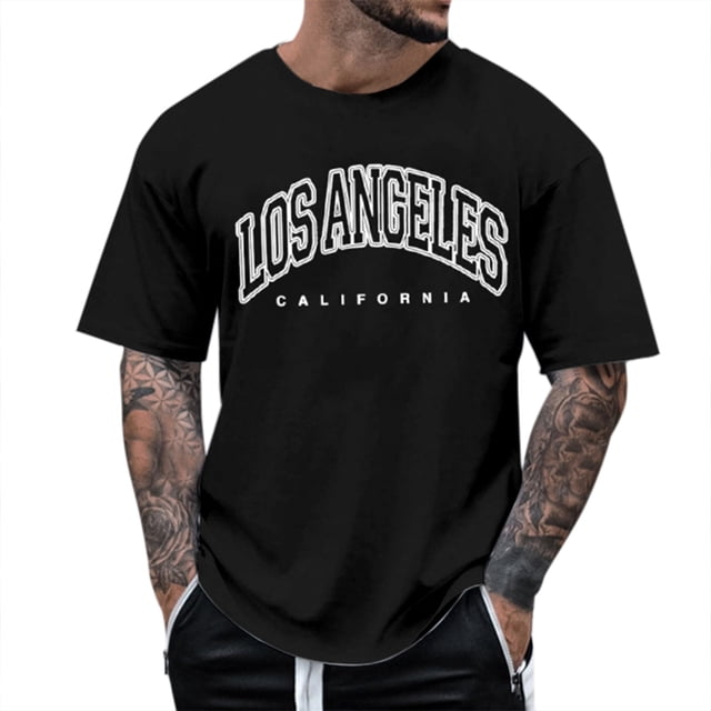 BOBOGOJP T-Shirts pour Hommes T-Shirts Doux à Manches Courtes T-Shirts Col Rond Classique T-Shirt Décontracté Basique (Noir,TTG)