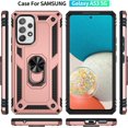 thumbnail image 2 of Samsung Galaxy A53 5G Case with Screen Protector,Ring Kickstand Military Grade Protective Shockproof Armor Dual Layer Protection Defender Back Cover Phone Case for Galaxy A53 5G - Rose Gold, 2 of 5