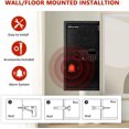 thumbnail image 4 of Voncabay Steel Money Safe Box for Home with Fireproof Money Bag for Cash Safe, 2.2 Cubic Feet Security Safe Box for Money Safe with Keys, Lock Box Fireproof Safe with Keypad Lock, 4 of 6