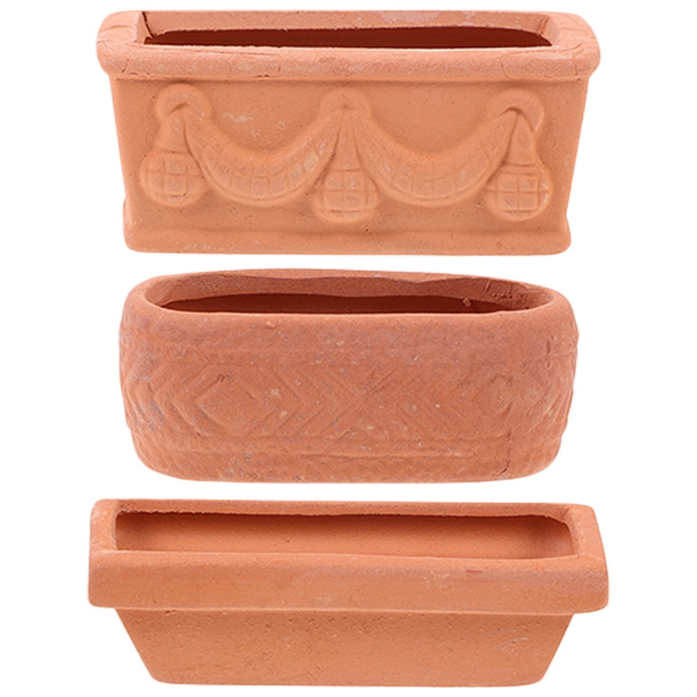 Shisuyan 3pcs Mini Terracotta Clay Flower Pots Tiny Cactus Pots Small Succulent Planter Nursery Plant Pot for Home