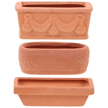 MOVTOTOP 3pcs Mini Terracotta Clay Flower Pots Tiny Cactus Pots Small Succulent Planter Nursery Plant Pot for Home