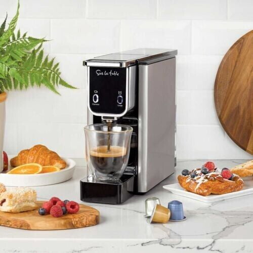 Sur La Table Capsule Espresso Maker, 56oz Removable Water Tank, Espresso Machine - Open Box
