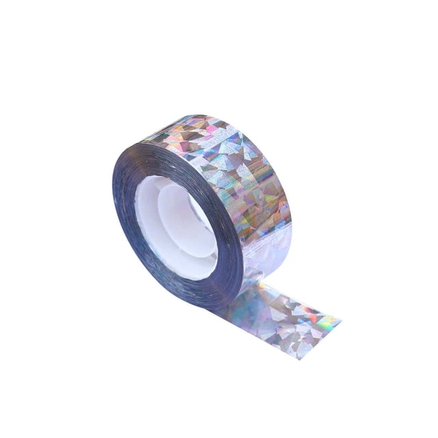 RKSTN Reflective Ribbons Bird Repellent Floral Radiation Ribbon Orchard Vegetable Garden Double-Sided Reflective Ribbon C (4.8cm*80M) Garden Decor
