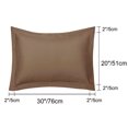 thumbnail image 2 of PiccoCasa Soft 1800 Microfiber Oxford Pillowcases 2Pcs, Queen Brown, 2 of 8