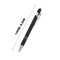 thumbnail image 2 of Maplenight Aluminum Ballpoint Pen with Touchscreen Tip - Metal Body, 1.5g Ink, 5pc Set for Business, Student Writing, and Screen Use Black, 2 of 4