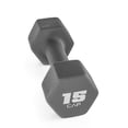 thumbnail image 1 of CAP, 15lb Neoprene Dumbbell, Cool Gray, Single, 1 of 8