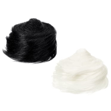 Unique Bargains Plush Faux Fur Fabric Precut Strips, 59' x 2' Fluffy Faux Fur Ribbon, Black,White 2Pack