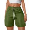 thumbnail image 1 of Plebaso Womens Casual Shorts Summer Drawstring Loose Shorts Solid Color Lightweight Walking Shorts for Women, 1 of 7
