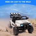 thumbnail image 4 of BeesClover 12V Ride On Truck Car, Battery Powered Car w/Remote Control, Spring Suspension, LED Lights, Bluetooth, 3 Speeds, Electric Car for Kids, 4 of 7