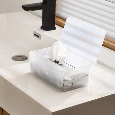 Liquidation de Produits de Beauté, Cadeaux pour Femmes, Boîte à Lingettes Boîte de Rangement pour Lingettes Humides Distributeur de Bureau Boîte de Lingettes pour Bébé Contenant avec Couvercle Étui pour Mouchoirs Humides Lingettes Contenant Frais Plastique Blanc Boîte pour Mouchoirs Humides Étui pour Lingettes