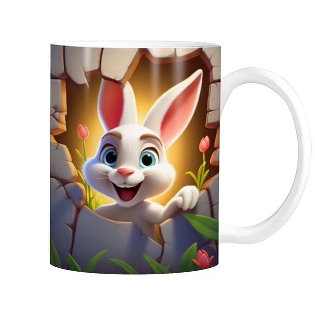 350ml Easter Ceramic Coffee Mug and Tea Cup, Valentines Day Drinkware