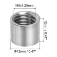 thumbnail image 2 of Uxcell Lot de 10 Écrous de Connecteur Ronds, M8x12x12mm Écrou de Couplage Barre de Tige Écrou, 2 of 6