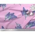 thumbnail image 2 of Soimoi polyester Crepe Fabric Lavender Flower Print Sewing Fabric Yard 42 Inch Wide, 2 of 3