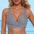 thumbnail image 2 of Women's Tankini Swimwear Set Full Coverage Bikini Top Underwire Support Lace Up Design Push Up Crop Bathing Suit for Summer, 2 of 4
