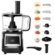 Food Processor 12 Cup, Capable Of Shredding/Cutting Strips/Slicing/Kneading Dough/Beating Eggs/Mixing, For Mincing Meat Or Vegetables, 3-Speed Settings + Pulse