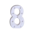 thumbnail image 1 of Alphabet Lumières Numériques LED Blanches en Plastique Debout Suspendu 7, 1 of 4