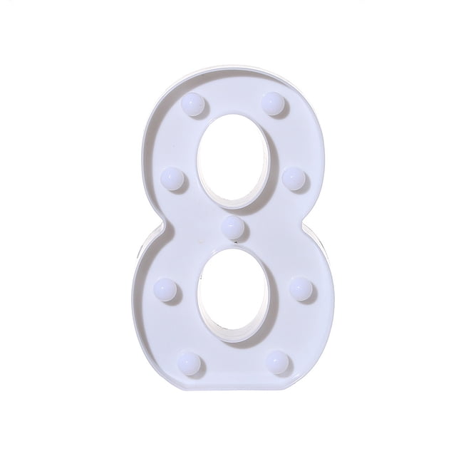 Alphabet Lumières Numériques LED Blanches en Plastique Debout Suspendu 7