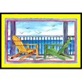 thumbnail image 1 of Carolines Treasures 8085JMAT 24 x 36 Po. Chaises Adirondack Jaune Tapis Intérieur Ou Extérieur, 1 of 4