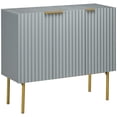 thumbnail image 1 of HOMCOM Accent Cabinet w/ Gold Leg for Living Room Dining Room Hallway Grey, 1 of 10