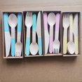 thumbnail image 4 of Zhuge 24pcs Disposable Cutlery Set -Biodegradable Picnic Outdoor Birch Cutlery Spoon Box-Orange, 4 of 4