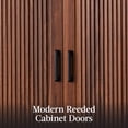 thumbnail image 2 of Best Choice Products 72" Tall Arched Pantry Cabinet w/ Doors, 5-Tier Storage Cabinet w/Adjustable Shelves - Walnut, 2 of 9