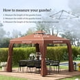 thumbnail image 4 of Outsunny Toit de Rechange pour Pavillon à Double Toit 10'x10 Pieds, Café, 4 of 10