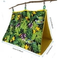 thumbnail image 2 of Tropical Rainforest Themed Bird Cage With Sunshade Hanging Tent Swing For Small Pet Birds And Finches, 2 of 3