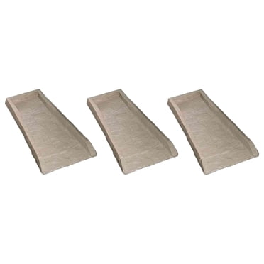 Suncast SB24 Gouttière Décorative Pluviomètre de Jardin Bloc Anti-Éclaboussures Taupe (Lot de 3)