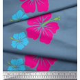 thumbnail image 2 of Soimoi Blue polyester Crepe Fabric Floral Printed Fabric 1 Yard 52 Inch Wide, 2 of 3