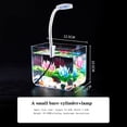 thumbnail image 3 of Betta Fish Tank, Small Fish Tank With Wall Mounted Filter, LED Clamp Light, High Transparency Lightweight Aquarium Starter Kits For Office Living Room Decor, 3 of 9