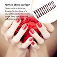 thumbnail image 2 of Fake Nail Set French Style Scratch Resistant Press-on Fingernails Full Cover Removable Trimble Adjustable Manicure Stickers Type 2, 2 of 7